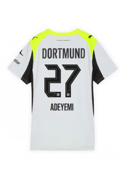Borussia Dortmund Karim Adeyemi #27 Jalkapallovaatteet Naisten Vieraspaita 2025-26 Lyhythihainen Borussia Dortmund Karim Adeyemi #27 Jalkapallovaatteet Naisten Vieraspaita 2025-26 Lyhythihainen